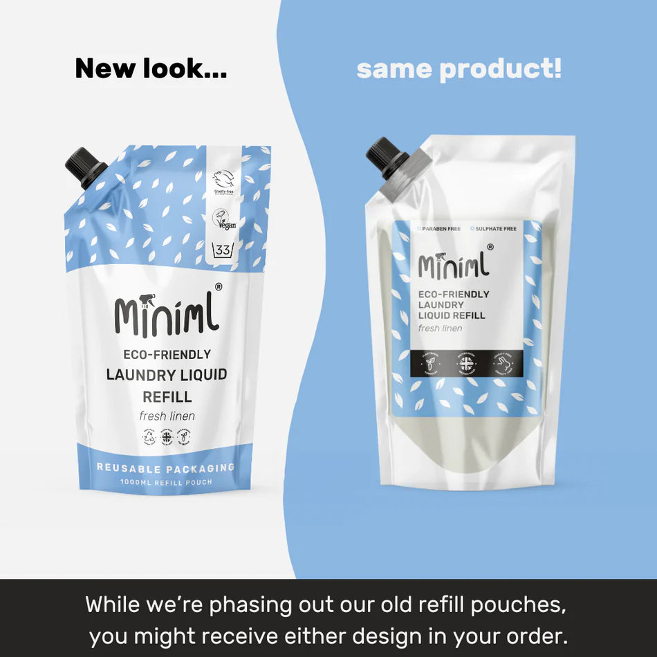 Miniml Laundry Liquid - Fresh Linen - Packaged refill