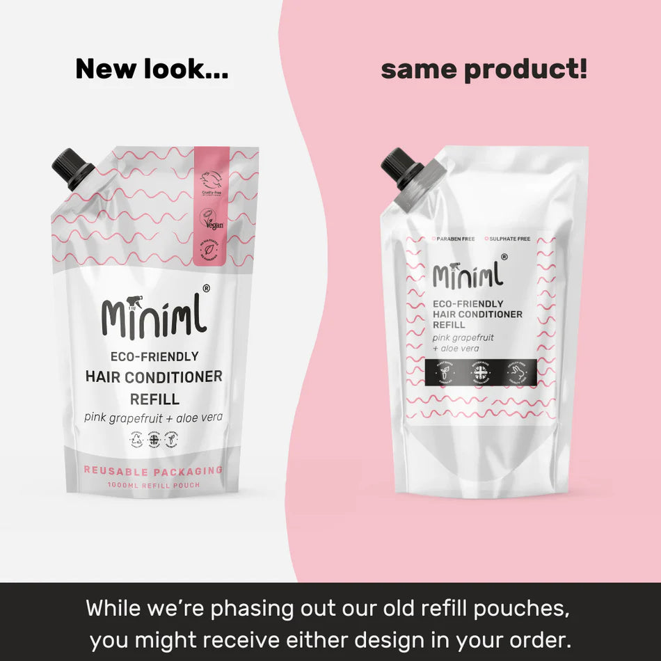 Miniml Balancing Conditioner - Pink Grapefruit & Aloe Vera - Packaged refill