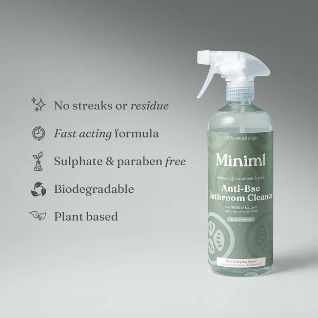 Miniml Anti-Bac Bathroom Cleaner - Refreshing Cucumber & Mint