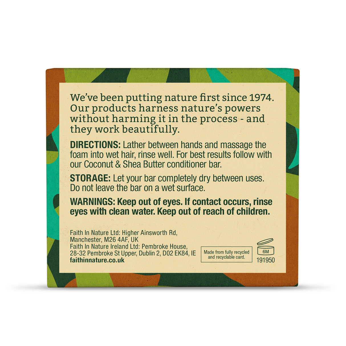 Faith in Nature Shampoo Bar - Coconut & Shea Butter