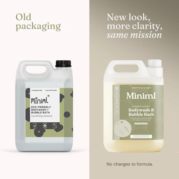 Miniml Bodywash & Bubble Bath - Indulgent Coconut