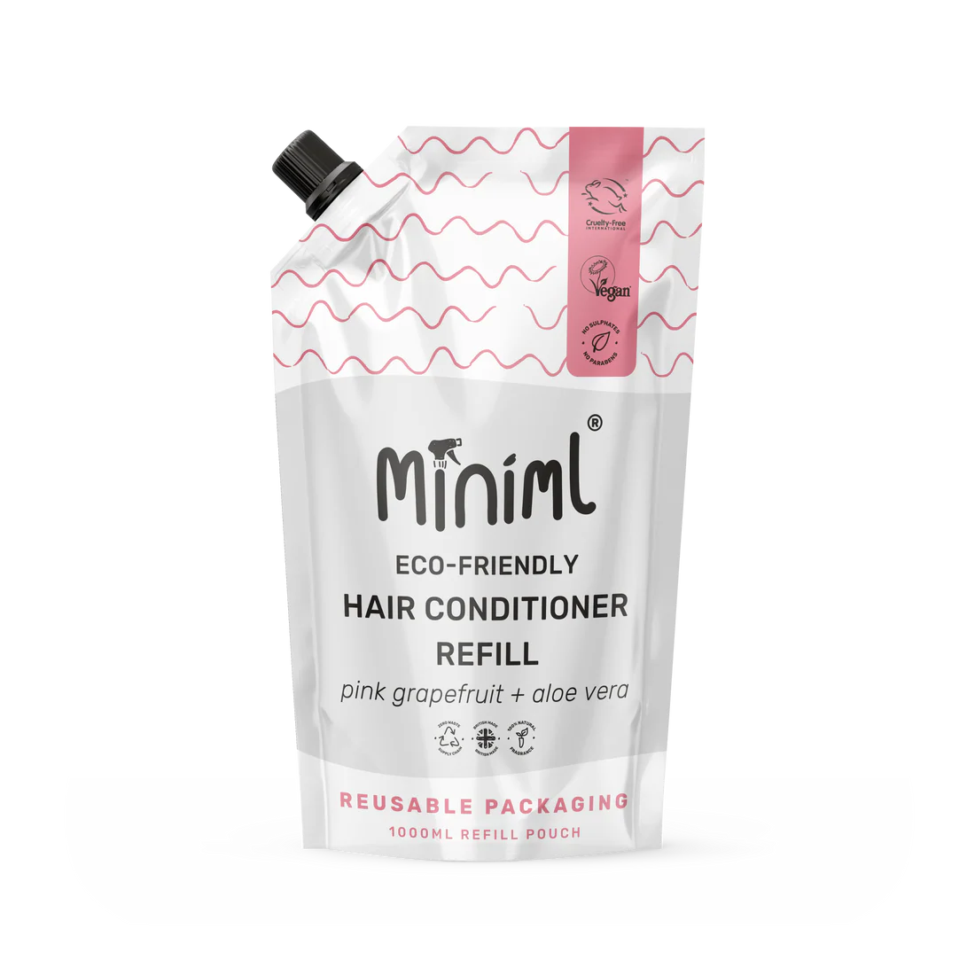 Miniml Balancing Conditioner - Pink Grapefruit & Aloe Vera - Packaged refill