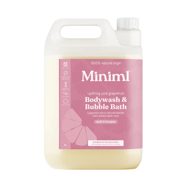Miniml Bodywash & Bubble Bath - Uplifting Pink Grapefruit & Aloe Vera