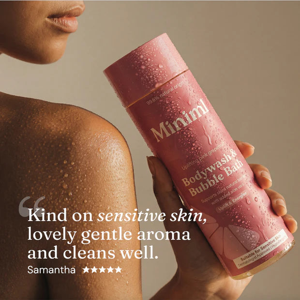 Miniml Bodywash & Bubble Bath - Uplifting Pink Grapefruit & Aloe Vera
