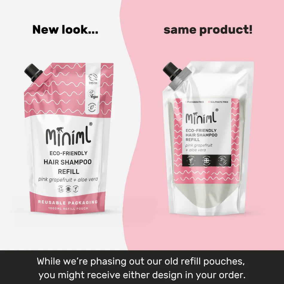 Miniml Balancing Shampoo - Pink Grapefruit & Aloe Vera - Packaged refill