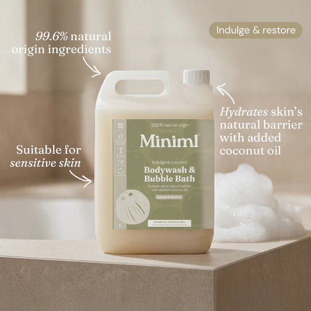 Miniml Bodywash & Bubble Bath - Indulgent Coconut