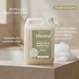 Miniml Bodywash & Bubble Bath - Indulgent Coconut