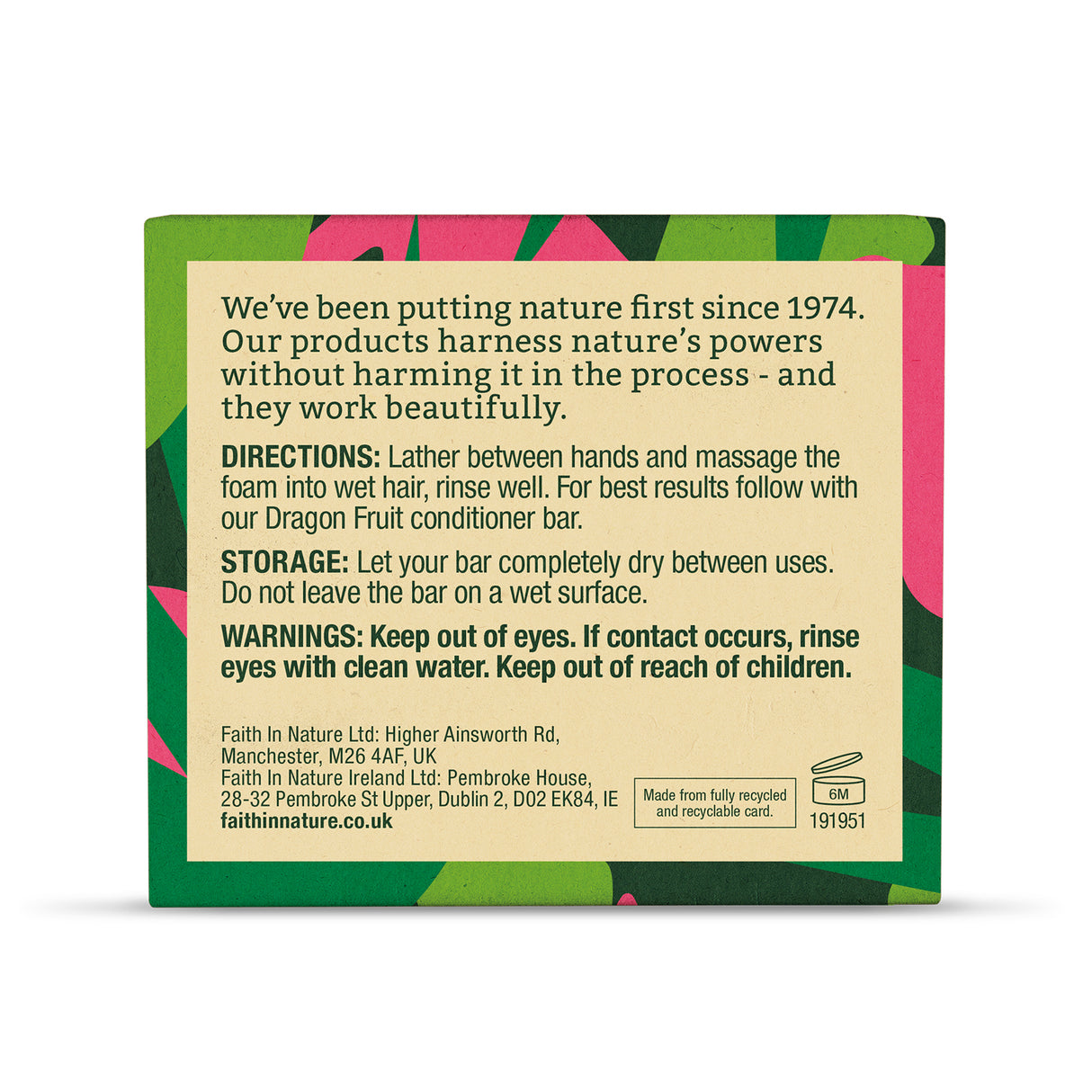 Faith in Nature Shampoo Bar - Dragon Fruit