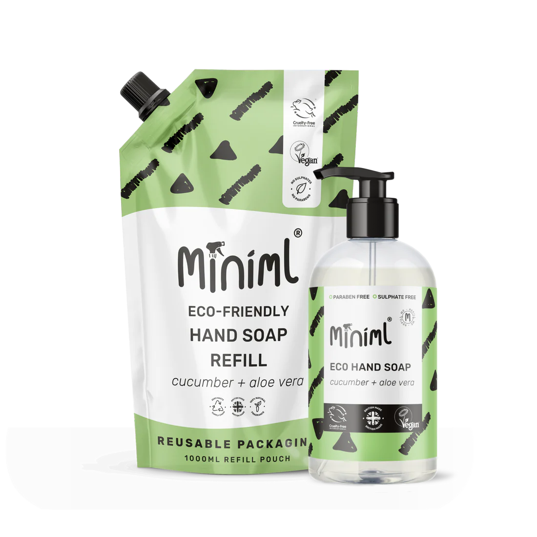 Miniml Hand Wash - Cucumber & Aloe Vera