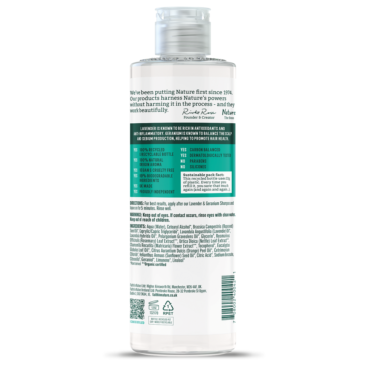 Faith in Nature Conditioner - Lavender & Geranium - Personal refill