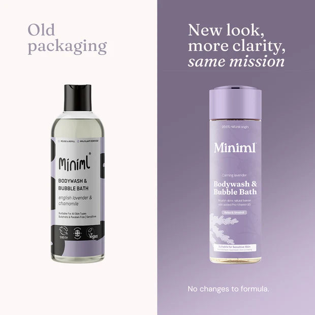 Miniml Bodywash & Bubble Bath - Calming Lavender