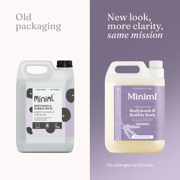 Miniml Bodywash & Bubble Bath - Calming Lavender