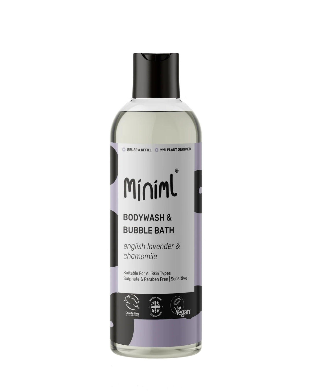 Miniml Bodywash & Bubble Bath - Lavender & Chamomile - Personal refill