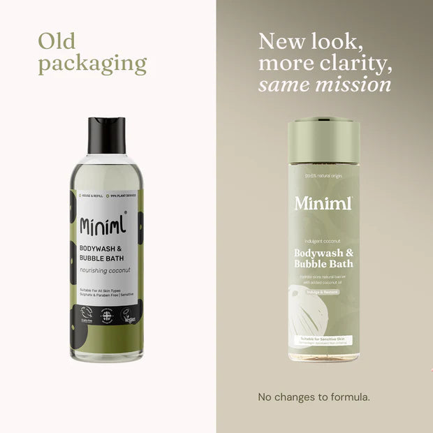 Miniml Bodywash & Bubble Bath - Indulgent Coconut