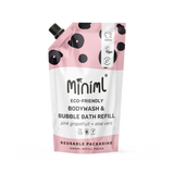 Miniml Bodywash & Bubble Bath - Pink Grapefruit & Aloe Vera - Packaged refill