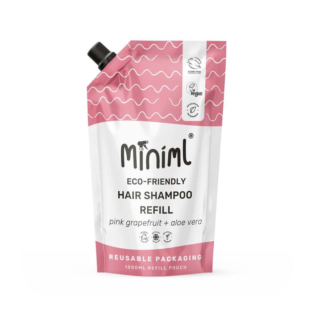 Miniml Balancing Shampoo - Pink Grapefruit & Aloe Vera - Packaged refill