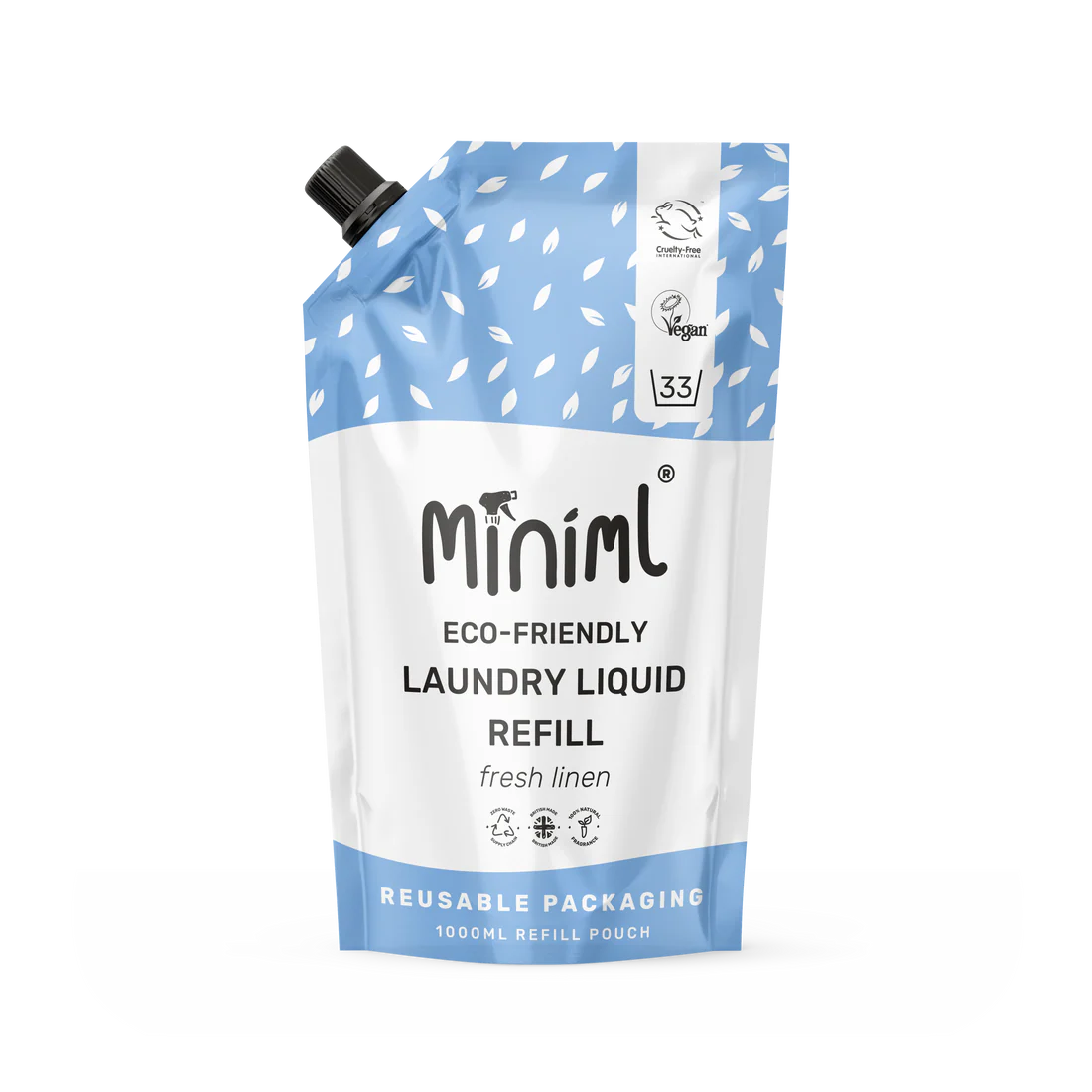 Miniml Laundry Liquid - Fresh Linen - Packaged refill