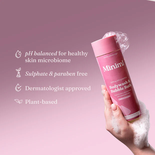Miniml Bodywash & Bubble Bath - Uplifting Pink Grapefruit & Aloe Vera