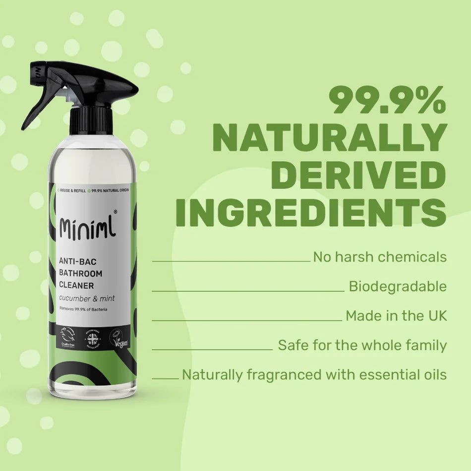 Miniml Anti-Bac Bathroom Cleaner - Cucumber & Mint