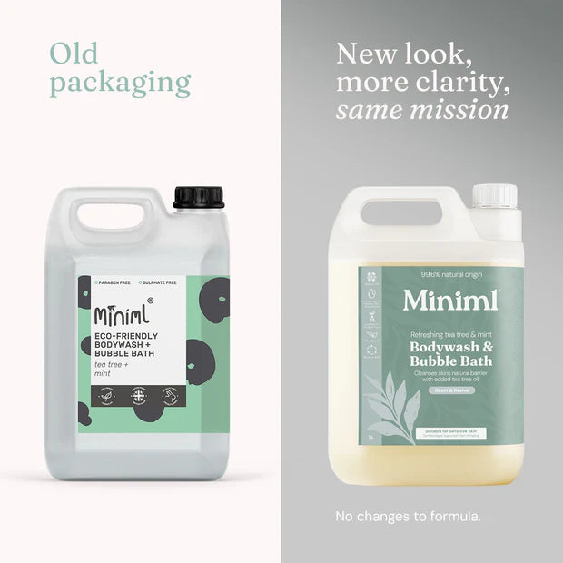 Miniml Bodywash & Bubble Bath - Refreshing Tea Tree & Mint