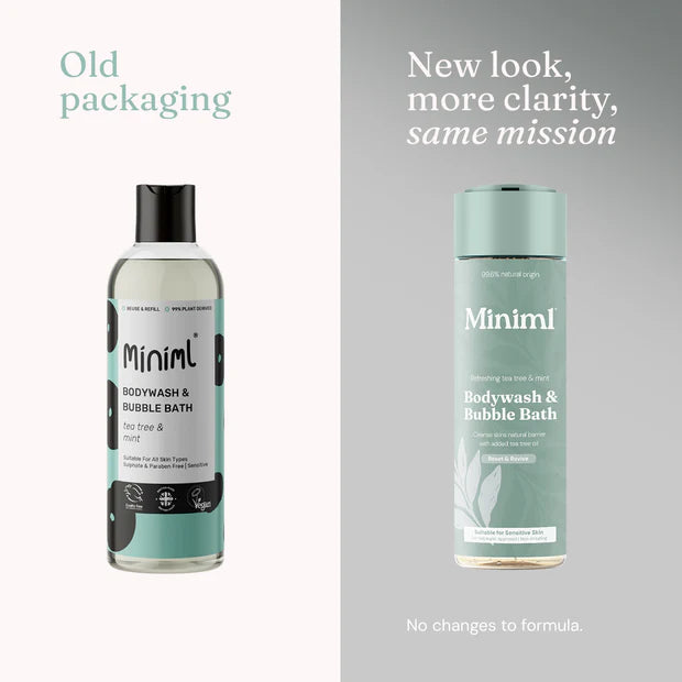 Miniml Bodywash & Bubble Bath - Refreshing Tea Tree & Mint