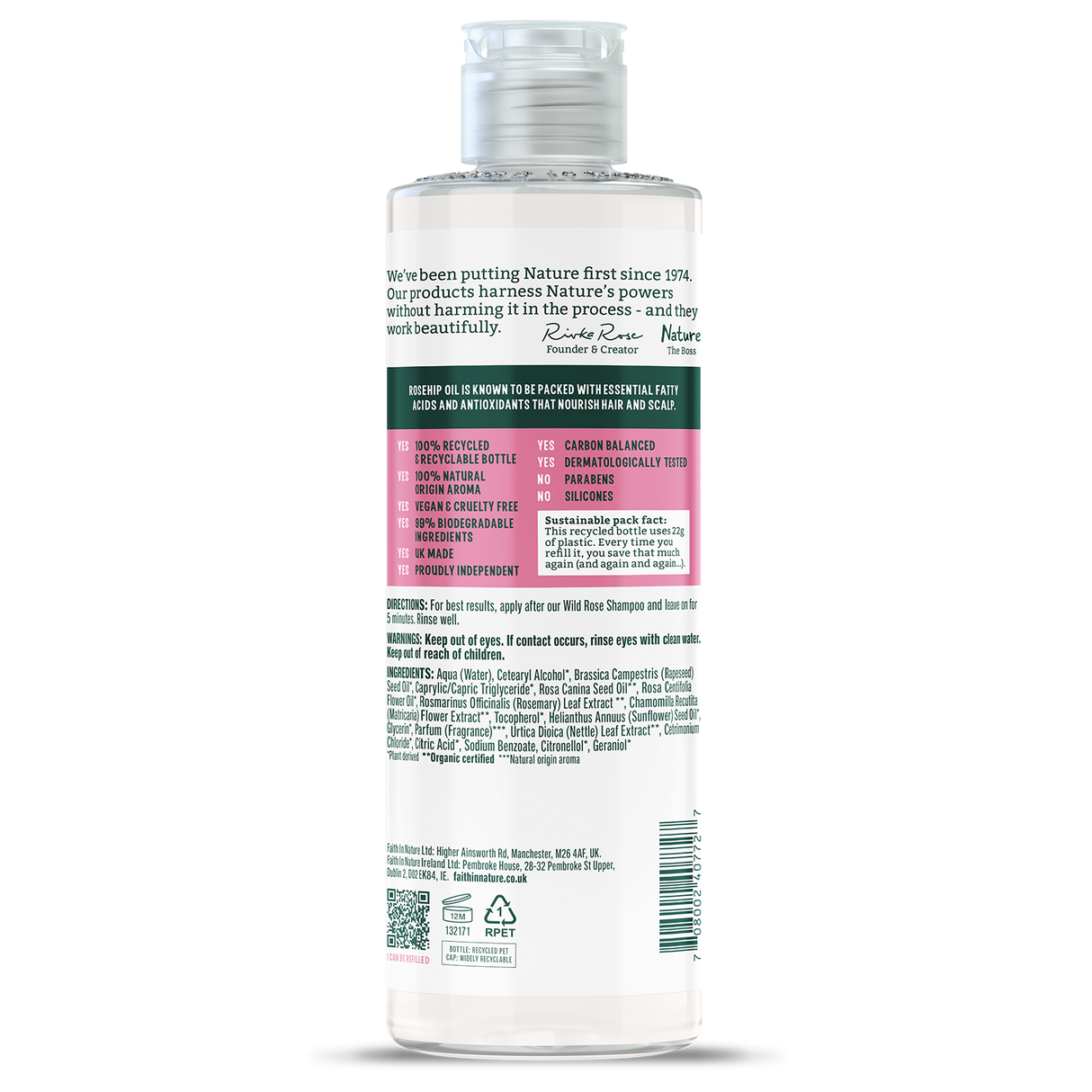 Faith in Nature Conditioner - Wild Rose - Personal refill